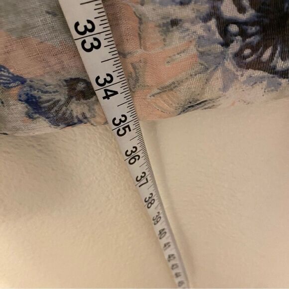 BP infinity scarf floral print lightweight gauze whimsy romantic tassels - Picture 10 of 11